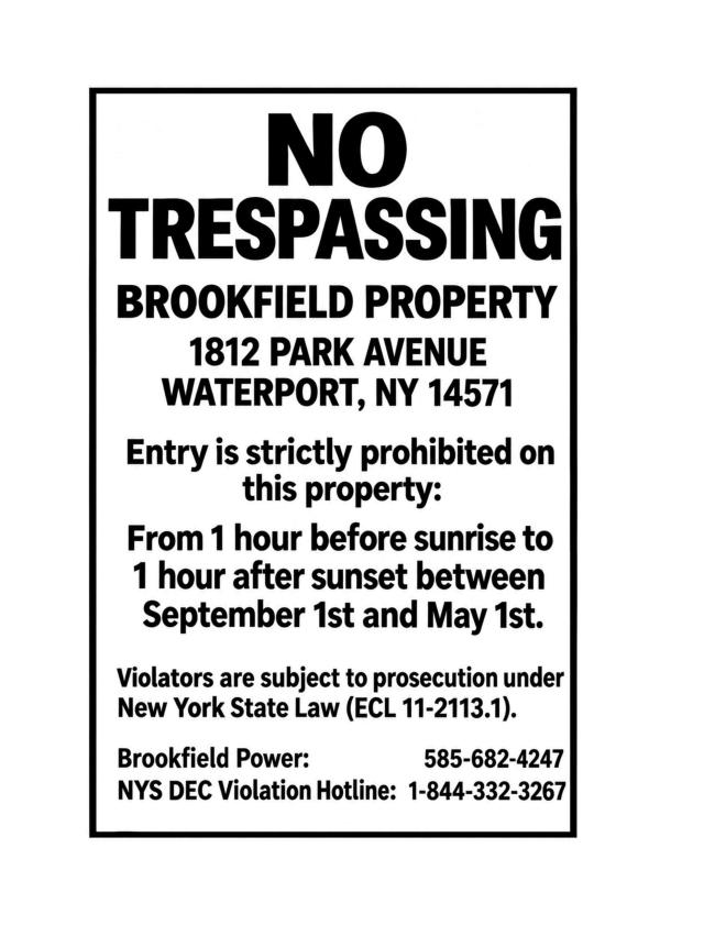 No Trespassing sign