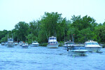 Charter Boats heading out to Lake Ontario for a fishing tournament